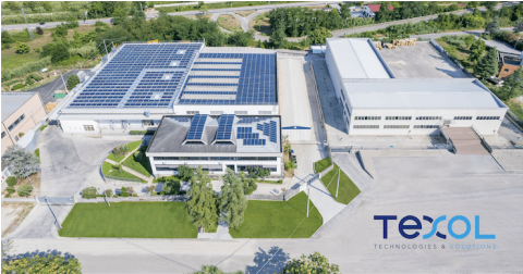 Texol plant with photovoltaic panels